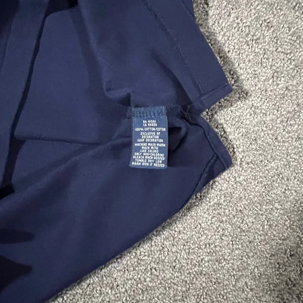 Ralph Lauren Polo Shirt Girls‎ Large Navy Blue Purple Pony Logo Short Sleeve